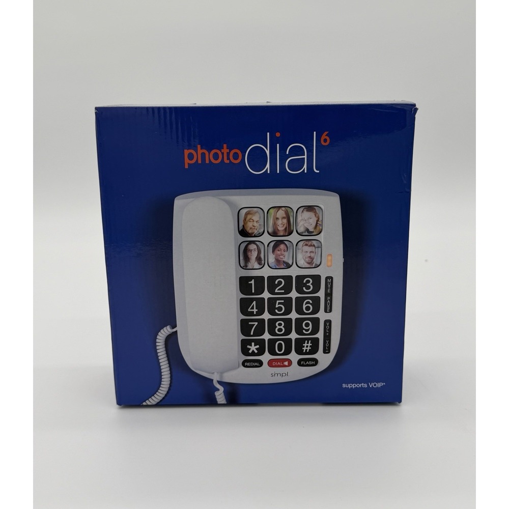 photo dial 6 Large Photo Speed Easy Dial Button Phone Senior Telephone NEW